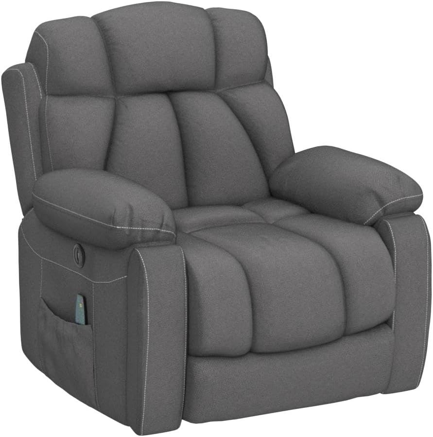 StoneCraft Titan XL Power Lift Recliner Chair – Dark Gray Front View