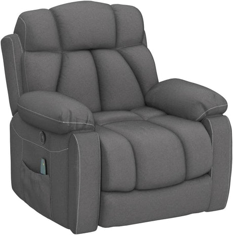 StoneCraft Titan XL Power Lift Recliner Chair – Dark Gray Front View