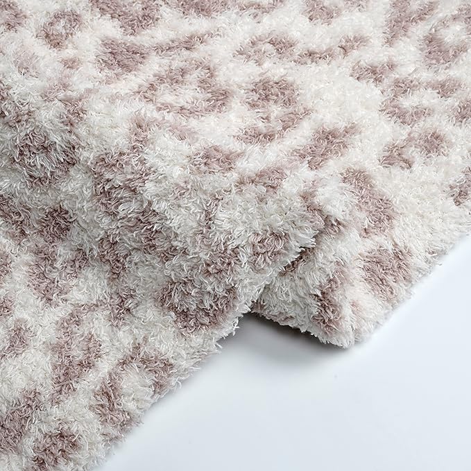 Leopard Knit Throw Blanket Soft Plush Fluffy Cheetah Print  Blanket Lightweight