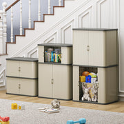 StorGuard resin outdoor storage cabinet with shelves

