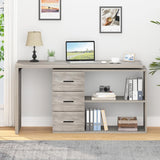 Storage Shelves and Drawers of TitanEdge L-Shaped Desk