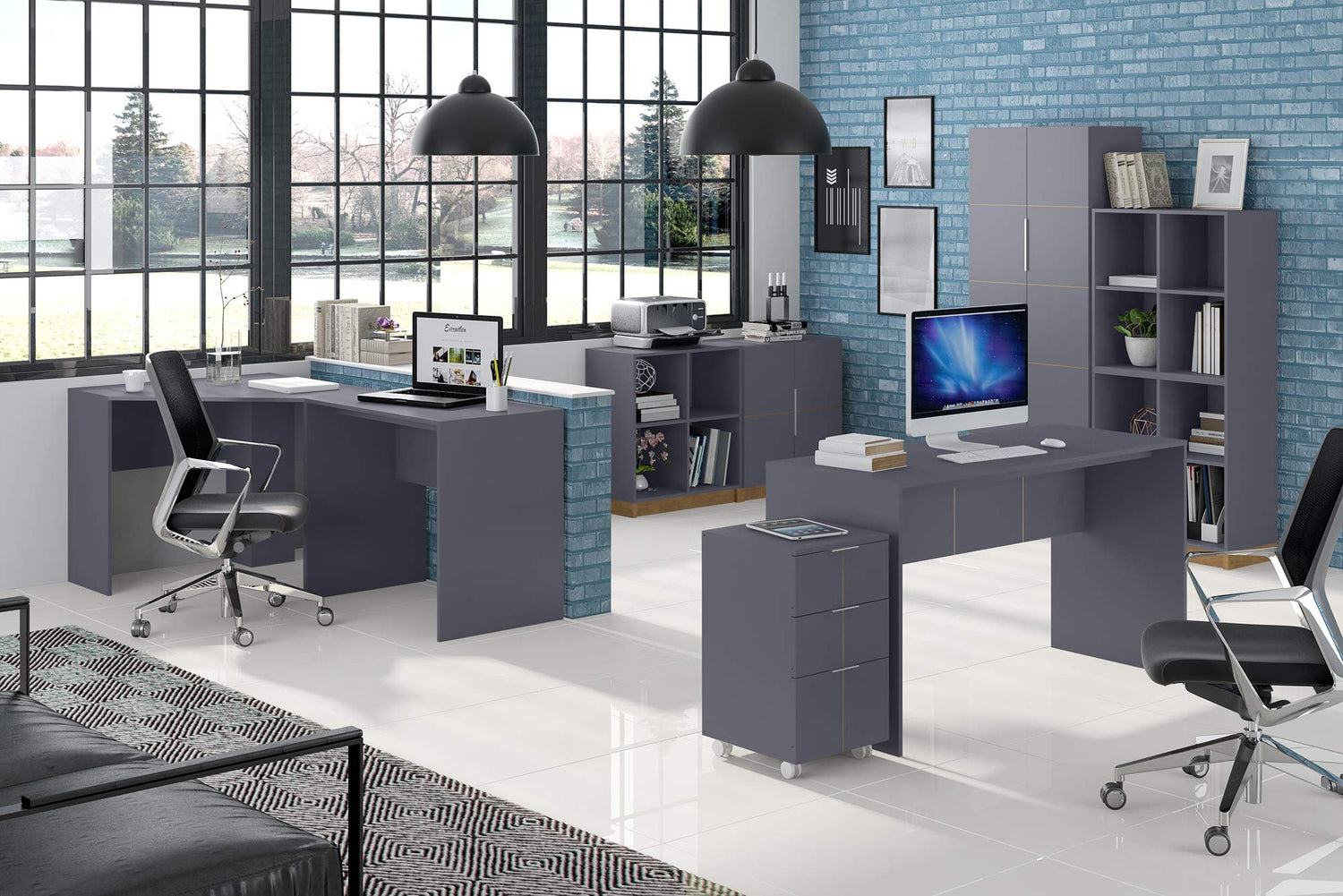 Sturdy Engineered Wood Office Desk with Modern Finish