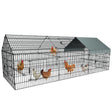SunShield foldable metal chicken pen with UV-resistant roof