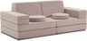 Kids Foam Couch Set 10 Pieces Sand Beige Miss Fabric