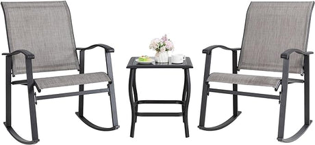 Outdoor 3-Piece Rocking Bistro Set