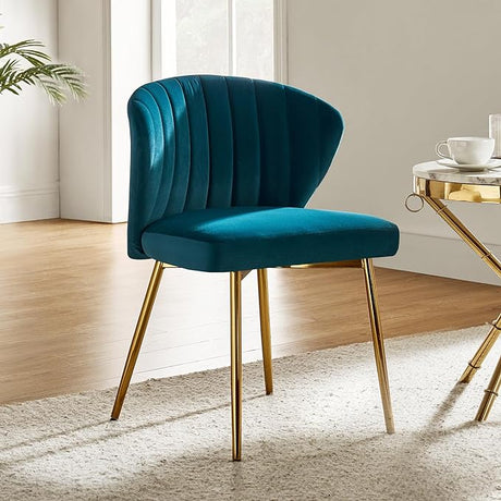 Velvet Dining Chairs, Modern Small Armless Accent Chair