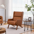 Tufted Armchair with Built-in Lumbar Support in Retro Finish