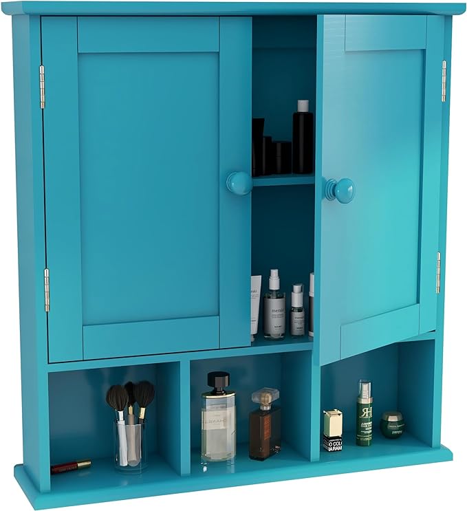 Bathroom Cabinet,Bathroom Wall Cabinet with 2 Door Adjustable Shelves