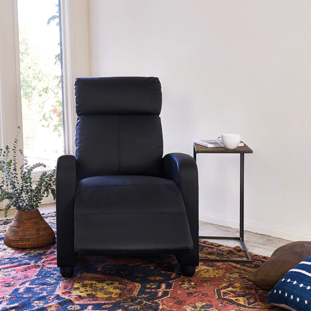 UrbanLounge Black PU Recliner Chair