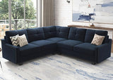 Convertible Sectional Sofa, L Shaped Couch, Reversible 4 Seat Corner Sofa