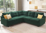 Convertible Sectional Sofa, L Shaped Couch, Reversible 4 Seat Corner Sofa