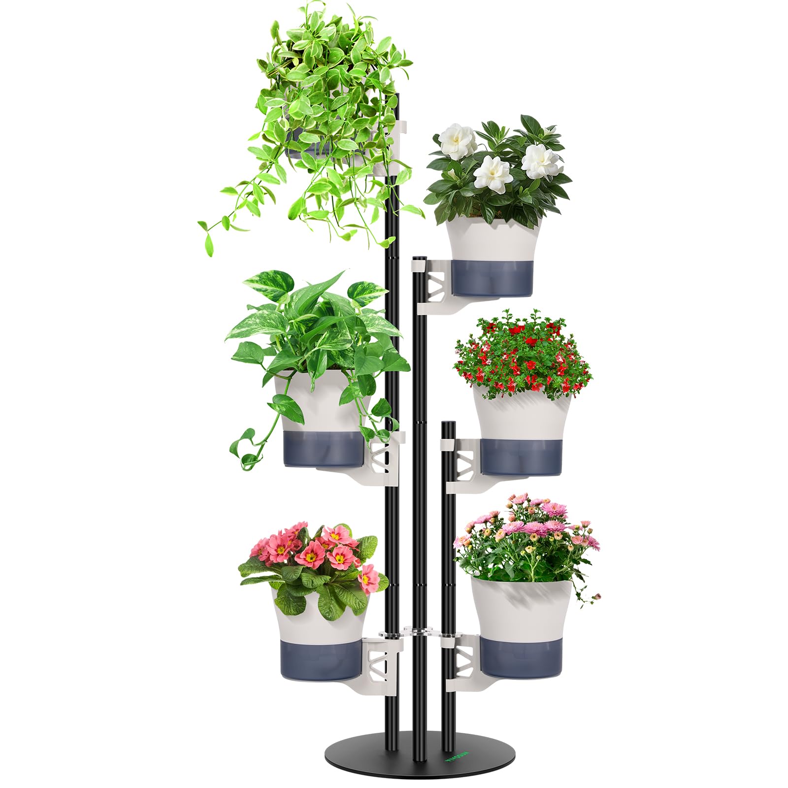 VerdaFlow 6-tier adjustable self-watering plant stand for indoor gardens