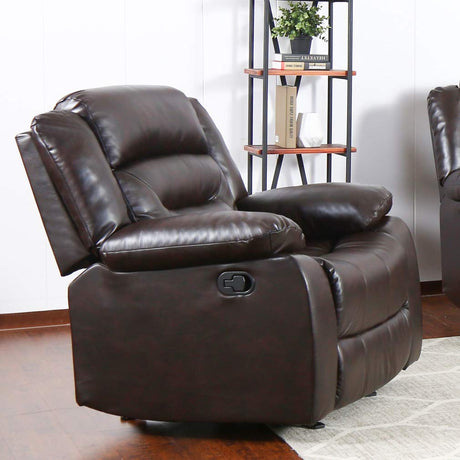 WallEase Brown Recliner Chair with One-Button Operation