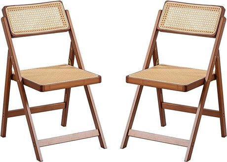 Rattan Accent Chairs, Modern Mid Century Dining Chairs Set of 2