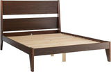 Mid Century Modern Wood Queen Platform Bed Frame Headboard