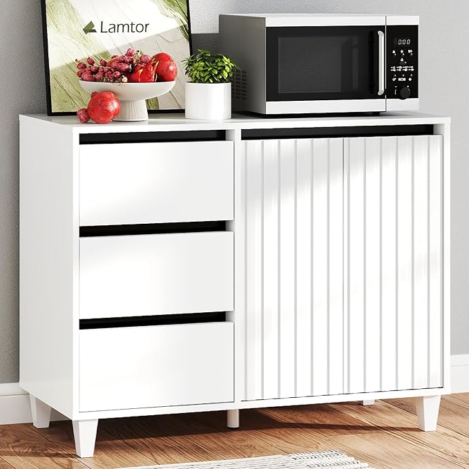 Walnut Wooden Sideboard Buffet Cabinet for Modern Homes