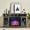 Curved Fireplace TV Stand with 26  Electric Fireplace