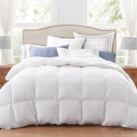 Luxurious Feathers Down Comforter Queen Size, Fluffy Hotel Collection Duvet Insert