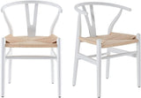 Wishbone Chairs for Dining Room Solid Wood Rattan Chair