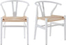 Wishbone Chairs for Dining Room Solid Wood Rattan Chair