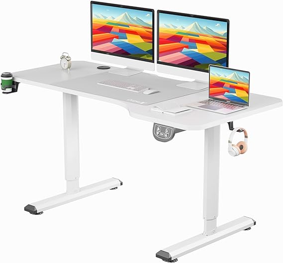 Electric Adjustable Height Standing Desk 63 x 30 Inches