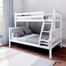 Bunk Bed, Twin-Over-Full Wood Bed Frame For Kids, Blue