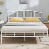 14 inch Queen Bed Frame Metal Platform Mattress Foundation with headboard Footboard