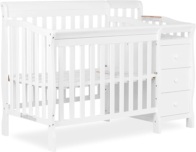 Jayden 4-in-1 Mini Convertible Crib And Changer in Storm Grey