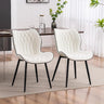 Dining Chairs Set of 2 Upholstered Faux Leather Kitchen Dining Room Chairs