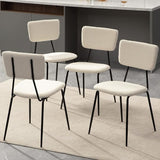 Dining Room Chairs Set of 4 - Modern Boucle Kitchen Chairs