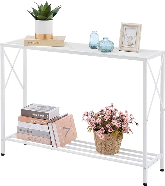 Console Table, entryway Table, Narrow Sofa Table with Shelves