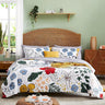 Queen Comforter Set 8 PCS White & Green Dandelion Plant Comforter Set