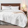 Queen Comforter Set 7 Pieces Bed in A Bag - Soft Microfiber Reversible Grey Bed Set