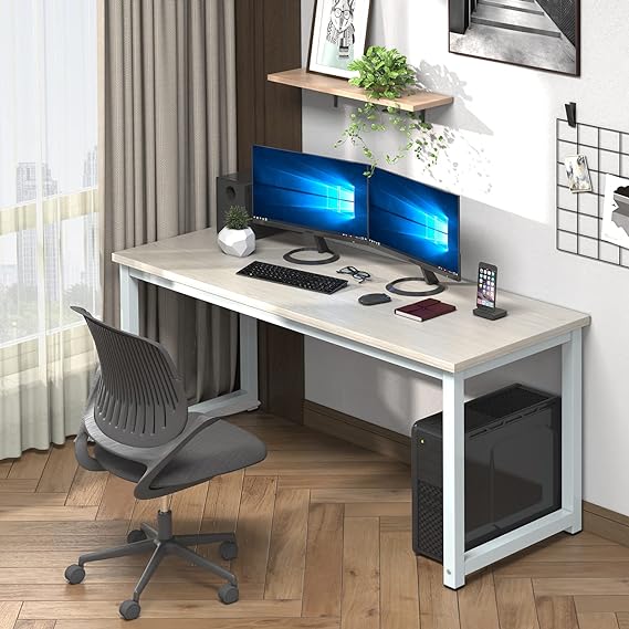 Home Office L Shaped Corner Desk with Computer Tower Storage