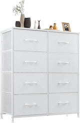 Dresser for Bedroom with 8 Fabric Drawers, Tall Chest Storage Tower