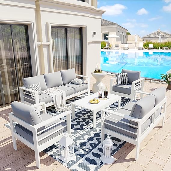 Oversized Aluminum Patio Furniture Set