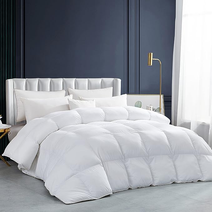 Luxurious King Size Goose Down Feather Fiber Comforter Duvet Insert