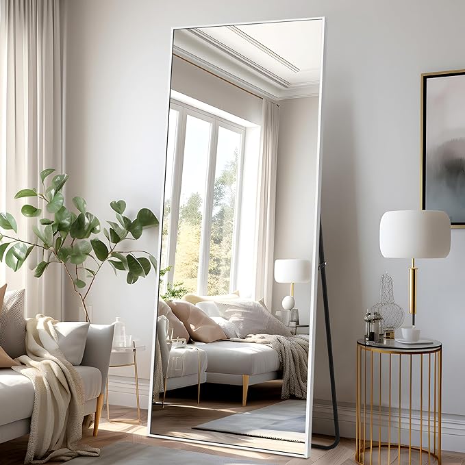 Full Length Mirror Standing Hanging or Leaning Against Wall
