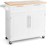 Kitchen Island Cart Rolling Storage Trolley Cart Farmhouse Islands Home Coffee Bar