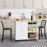 Kitchen Island Cart with Storage ,Rolling Kitchen Island Side Table