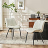 Modern Dining Chairs Set of 2 Armless Hollow Mid Back Minimalist