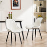 Dining Chairs Set of 2, Khaki Armless Dinner Chairs