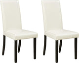 Kimonte Modern 19" Faux Leather Upholstered Armless Dining Chair