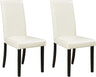 Kimonte Modern 19" Faux Leather Upholstered Armless Dining Chair