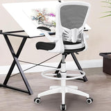 Ergonomic Tall Office Chair with Flip-up Armrests Executive Desk Chair