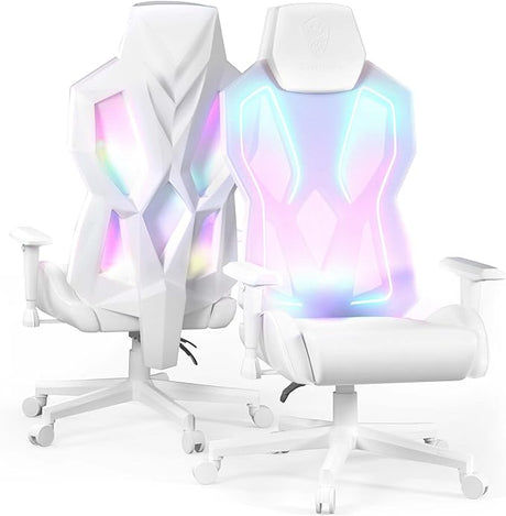 RGB Gaming Chair with LED Lights, Ergonomic Computer Chair for Adults