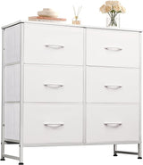 Fabric Dresser for Bedroom 6 Drawer Double Dresser