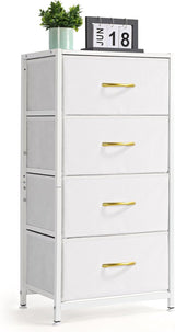 Dresser for Bedroom, Fabric Dresser with 4 Drawers, Small Chests of Drawers for Closet