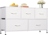 Dresser for Bedroom with 5 Drawers, Wide Chest of Drawers, Fabric Dresser