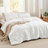 Navy Blue King Size Comforter Set - 4 Pieces Pinch Pleat Bed Set, Down Alternative